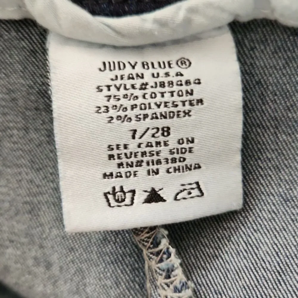 Judy Blue Super Flare Fit Pull On Jeans, Dark Wash Blue, Size 7/28, JB8486 - Picture 7 of 11